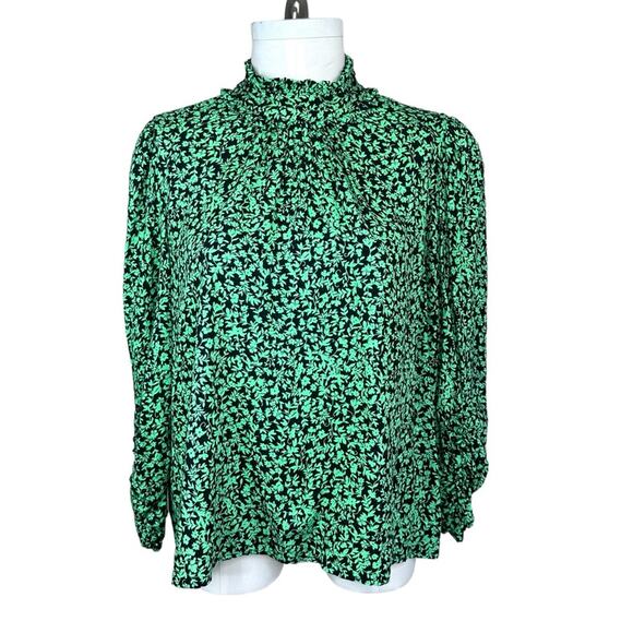 NEW  Who What Wear Women’s Size XXL Long Sleeve Pull Over Blouse Floral Ruffle - Picture 1 of 13